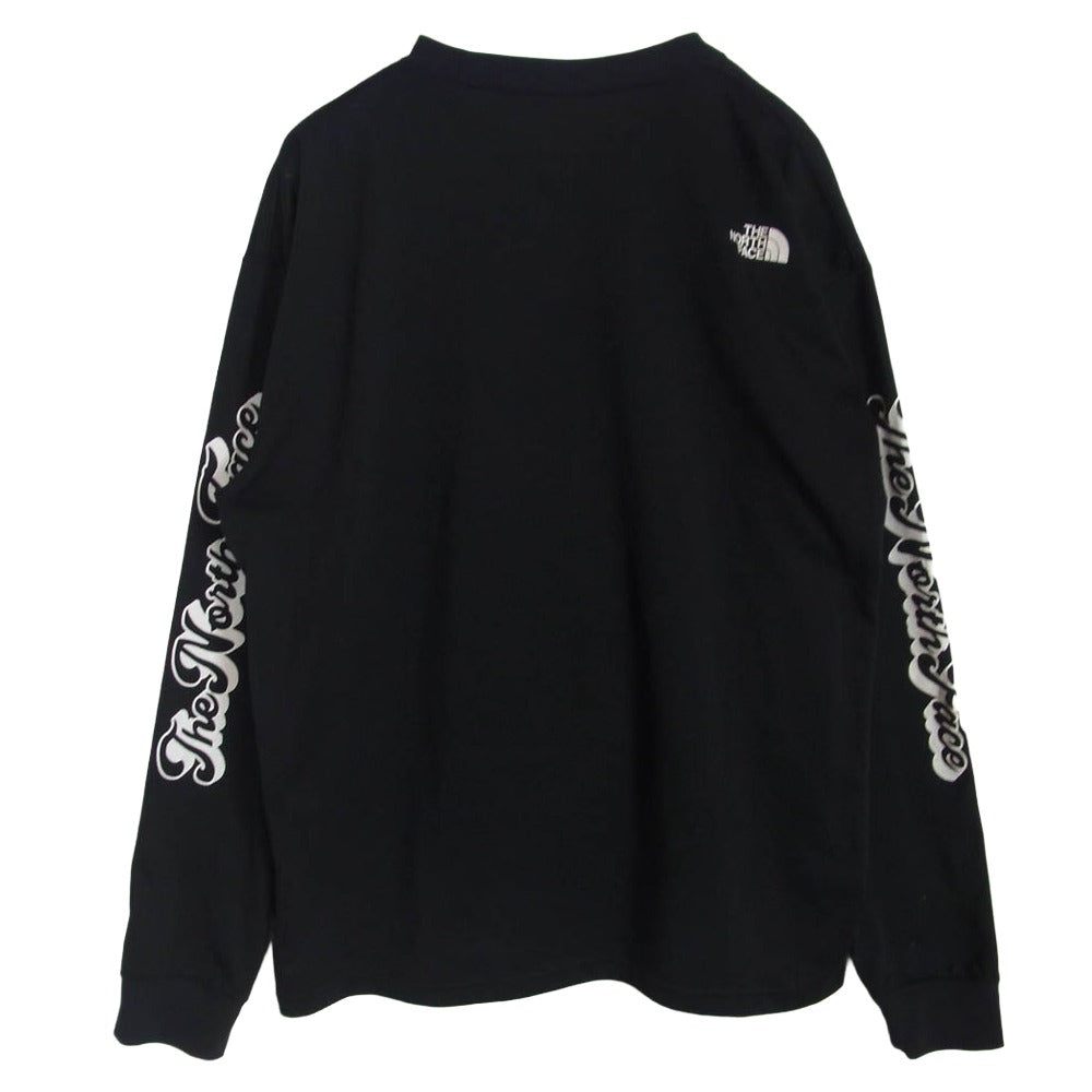 THE NORTH FACE ノースフェイス NT62392 L/S Free Run Crew フリーラン 長袖 クルーネック Tシャツ ロンT ブラック系 L【美品】【中古】