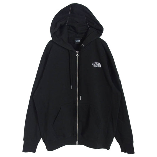 THE NORTH FACE ノースフェイス NT12335 Square Logo Full Zip スクエアロゴフルジップフーディ パーカー ブラック系 L【中古】