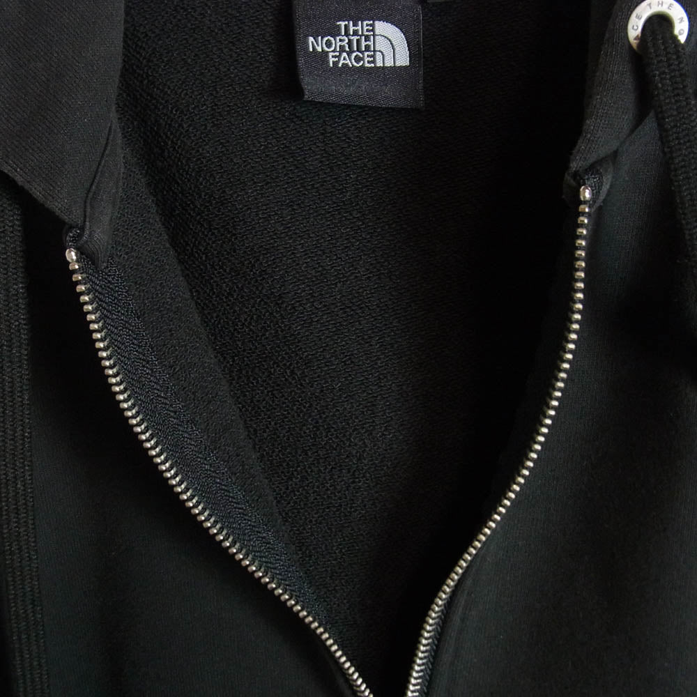THE NORTH FACE ノースフェイス NT12335 Square Logo Full Zip スクエアロゴフルジップフーディ パーカー ブラック系 L【中古】