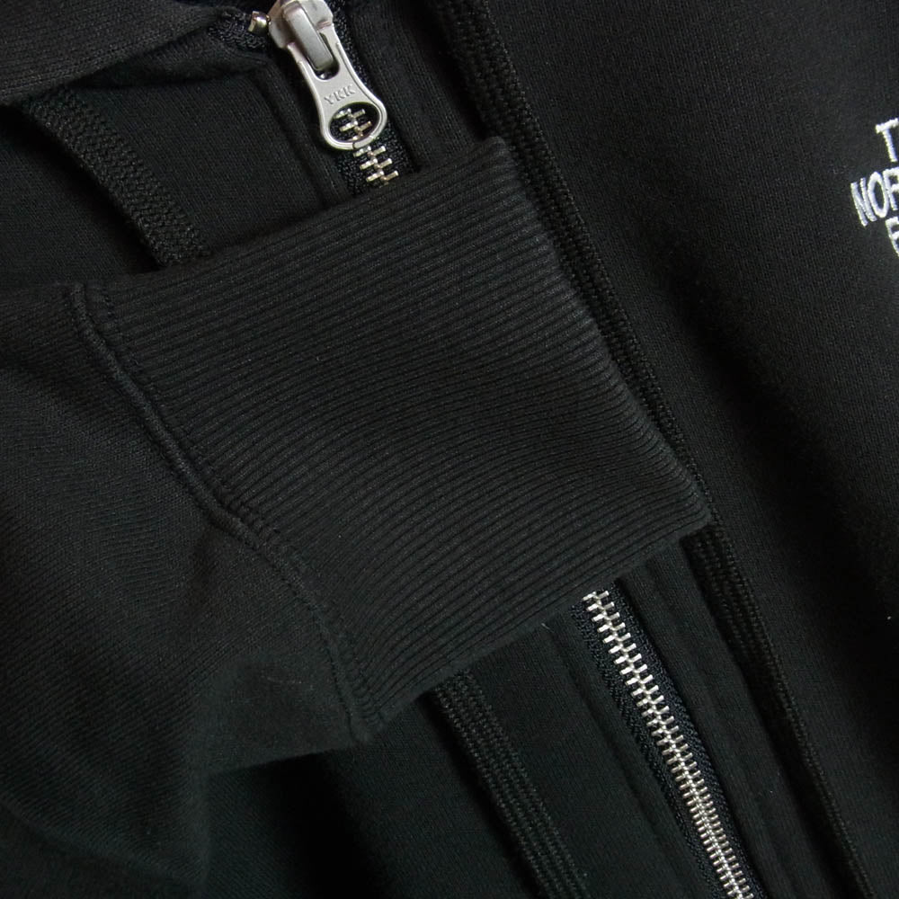 THE NORTH FACE ノースフェイス NT12335 Square Logo Full Zip スクエアロゴフルジップフーディ パーカー ブラック系 L【中古】
