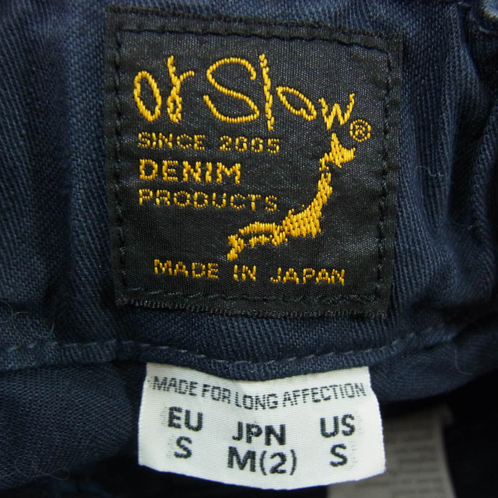 orSlow オアスロウ コットン ボタンフライ チノパンツ パンツ ネイビー系 M【中古】