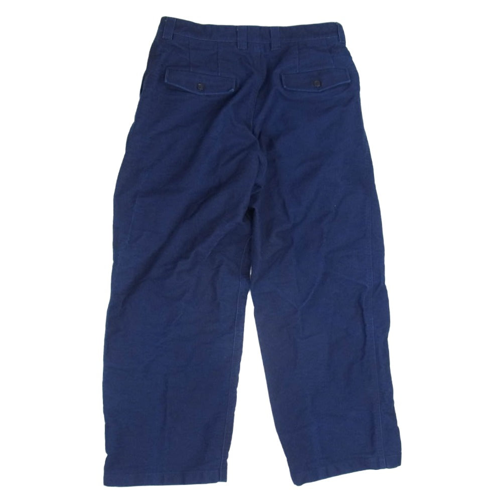 ラキネス 13S25HN271P Indigo mole skin ワイド トラウザー パンツ ネイビー系 3【中古】