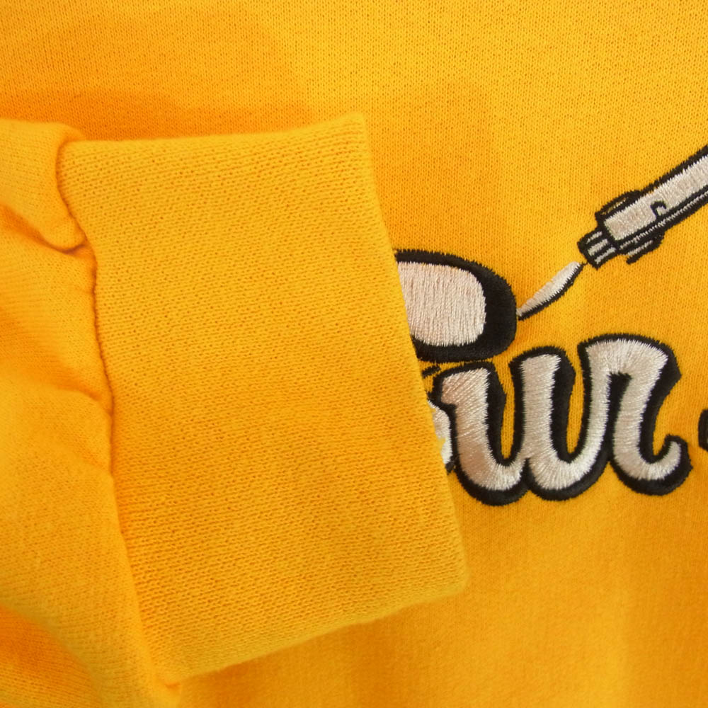 WACKO MARIA ワコマリア 22AW 22FW-WMC-SS03 CREW NECK SWEAT SHIRT TYPE-3 ガレージシリーズ フロント刺繍 スウェット トレーナー イエロー系 M【中古】