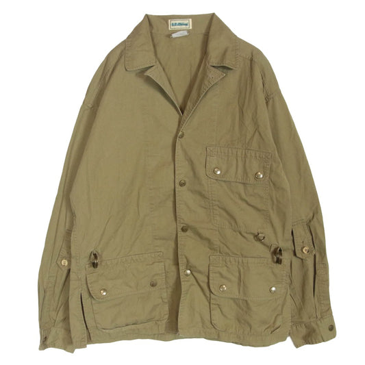 L.L.Bean エルエルビーン 1451 SAFARI SHIRT サファリ 長袖 シャツ ジャケット ベージュ系 M【中古】