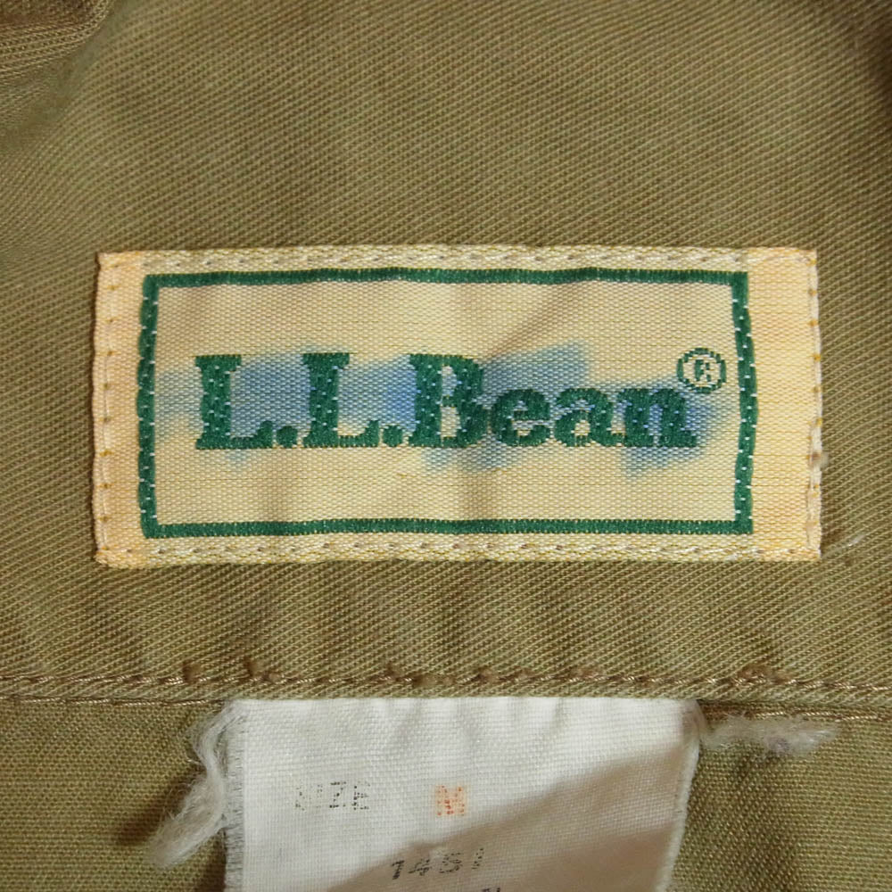 L.L.Bean エルエルビーン 1451 SAFARI SHIRT サファリ 長袖 シャツ ジャケット ベージュ系 M【中古】