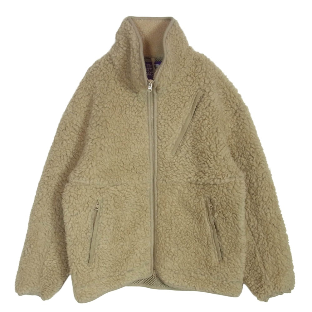 THE NORTH FACE ノースフェイス NA2051N Purple Label パープルレーベル Wool Boa Fleece Field Jacket and Long Coat ウールボアフリース フィールドジャケット ロング コート EC Ecru M【極上美品】【中古】