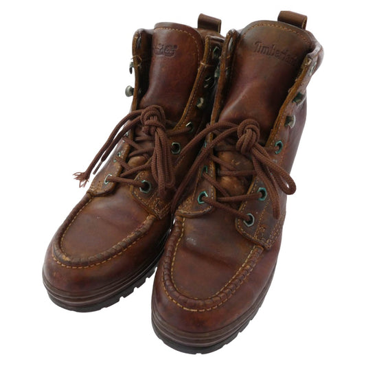 Timberland ティンバーランド レザー ワーク ブーツ ブラウン系 7.5【中古】