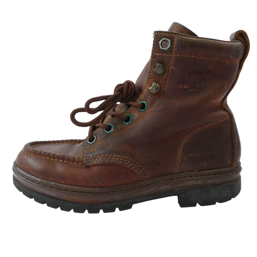 Timberland ティンバーランド レザー ワーク ブーツ ブラウン系 7.5【中古】