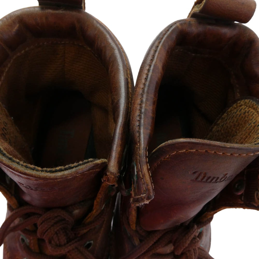 Timberland ティンバーランド レザー ワーク ブーツ ブラウン系 7.5【中古】