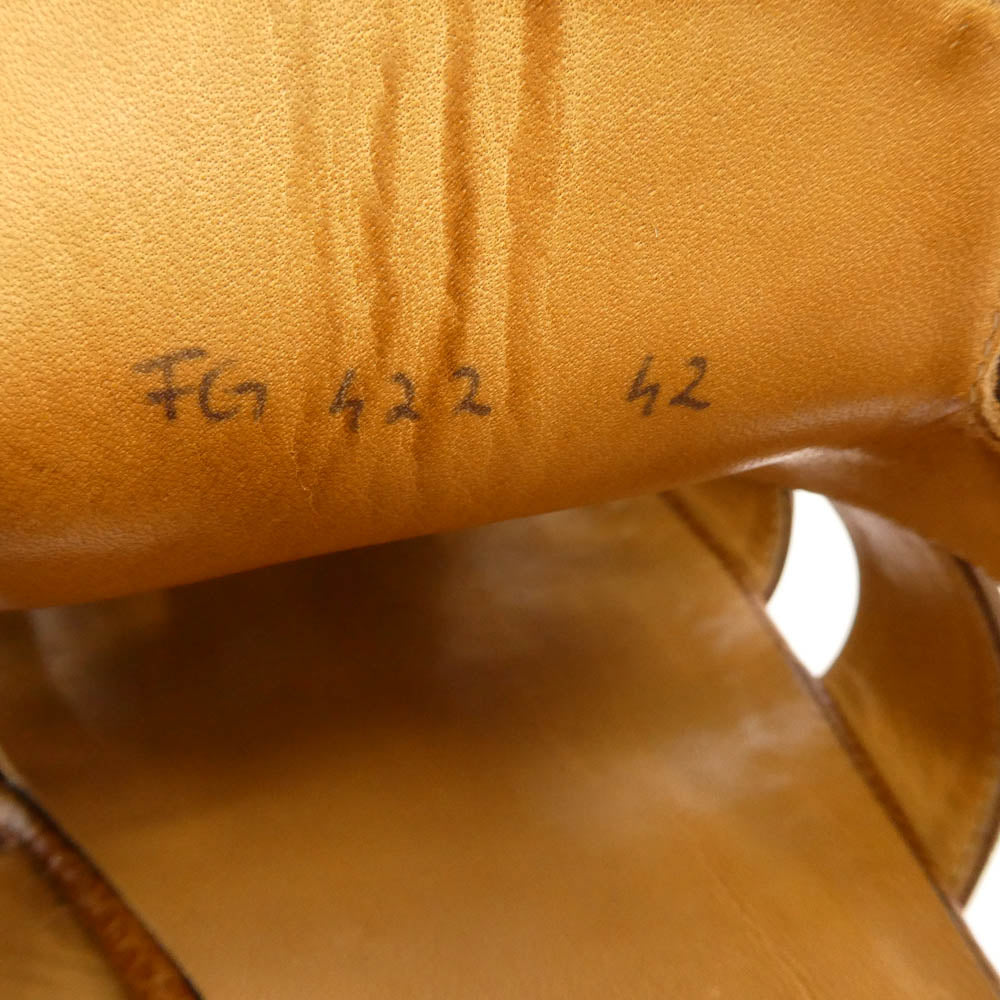 F.LLI Giacometti フラテッリジャコメッティ FG422.007 GURKHA sandal レザー グルカ サンダル ブラウン系 42【中古】