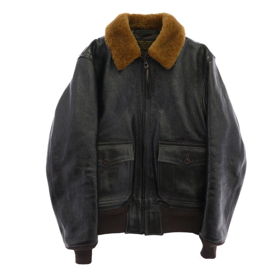 RAINBOW COUNTRY レインボーカントリー G-1 FLIGHT JACKET ゴートスキン レザー フライトジャケット ダークブラウン系 38【中古】