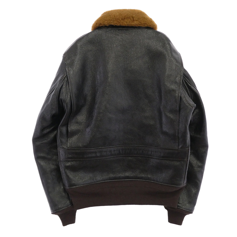 RAINBOW COUNTRY レインボーカントリー G-1 FLIGHT JACKET ゴートスキン レザー フライトジャケット ダークブラウン系 38【中古】