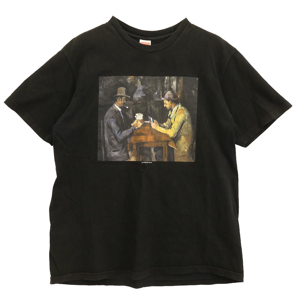 Supreme シュプリーム 18SS Cards Tee カード グラフィック Tシャツ 半袖カットソー ブラック系 L【中古】