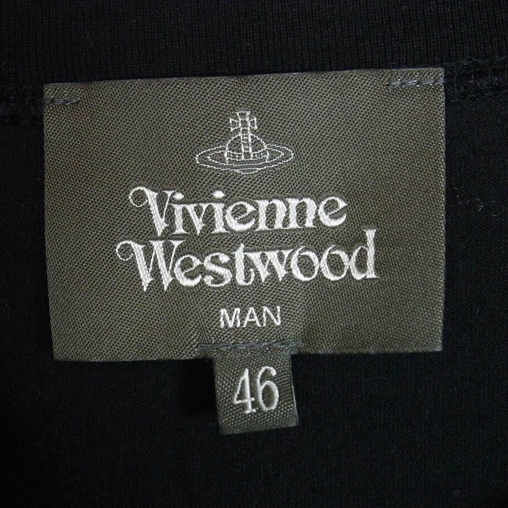 Vivienne Westwood ヴィヴィアンウエストウッド VW-LP-75373 オーブプリント ポケット 長袖カットソー ブラック系 46【中古】