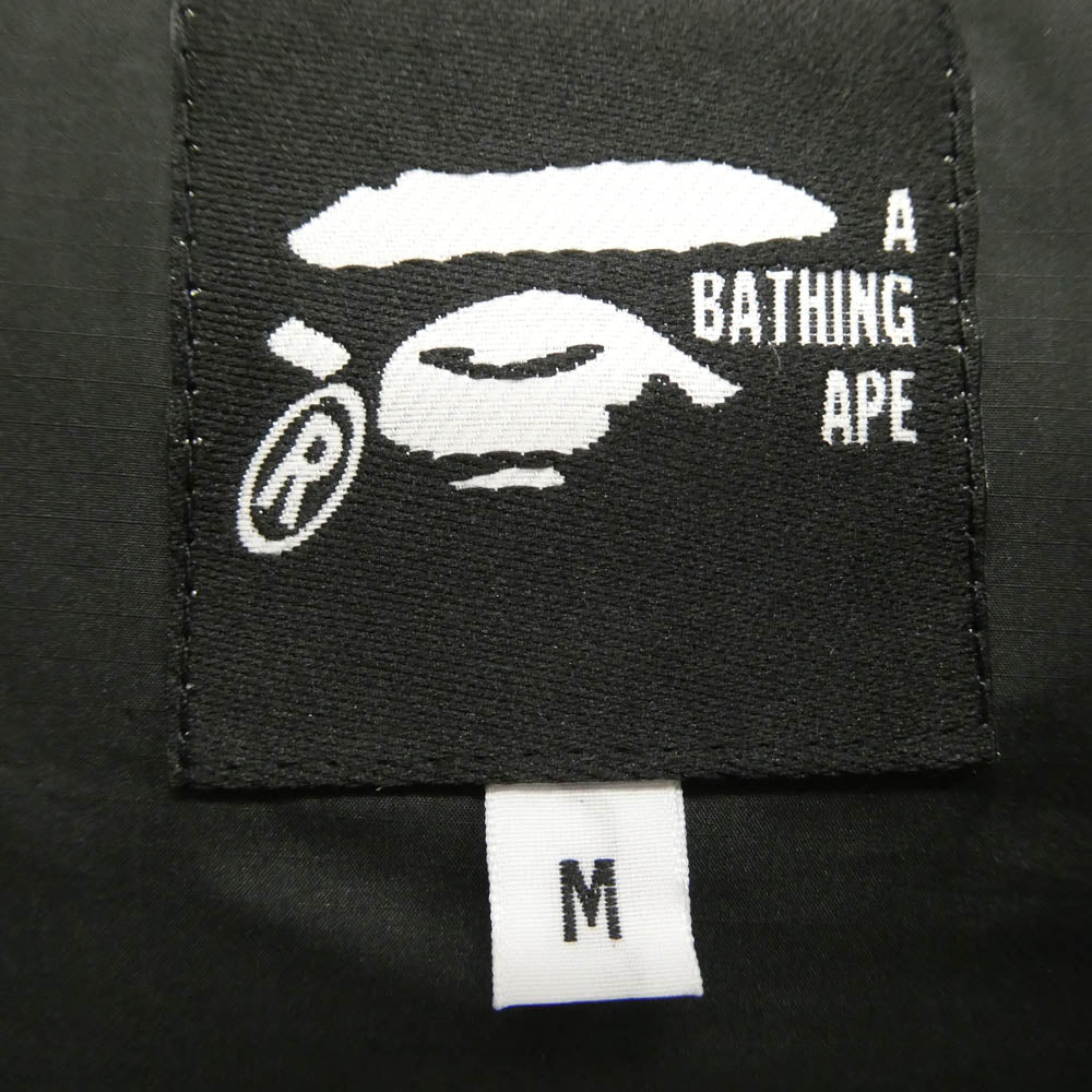 A BATHING APE アベイシングエイプ 001LJA801017X Leopard camo 総柄プリント ダウン ベスト イエロー系 ブラック系 M【新古品】【未使用】【中古】
