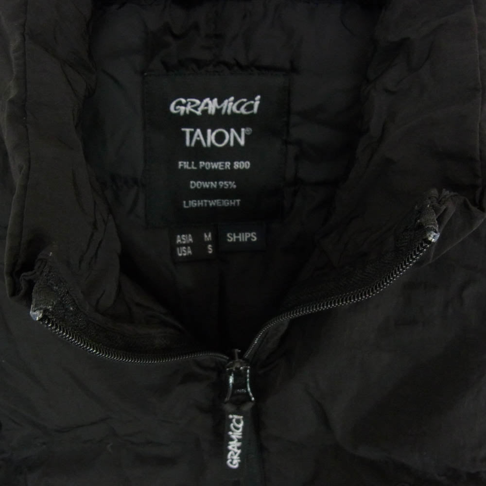 Gramicci グラミチ GMJ3-F1106 × SHIPS × TAION シップス タイオン インナー ダウンベスト ブラック系 M【中古】