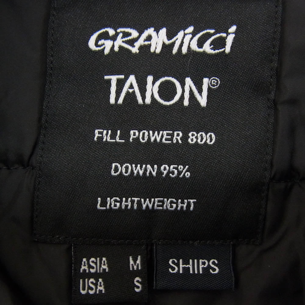 Gramicci グラミチ GMJ3-F1106 × SHIPS × TAION シップス タイオン インナー ダウンベスト ブラック系 M【中古】