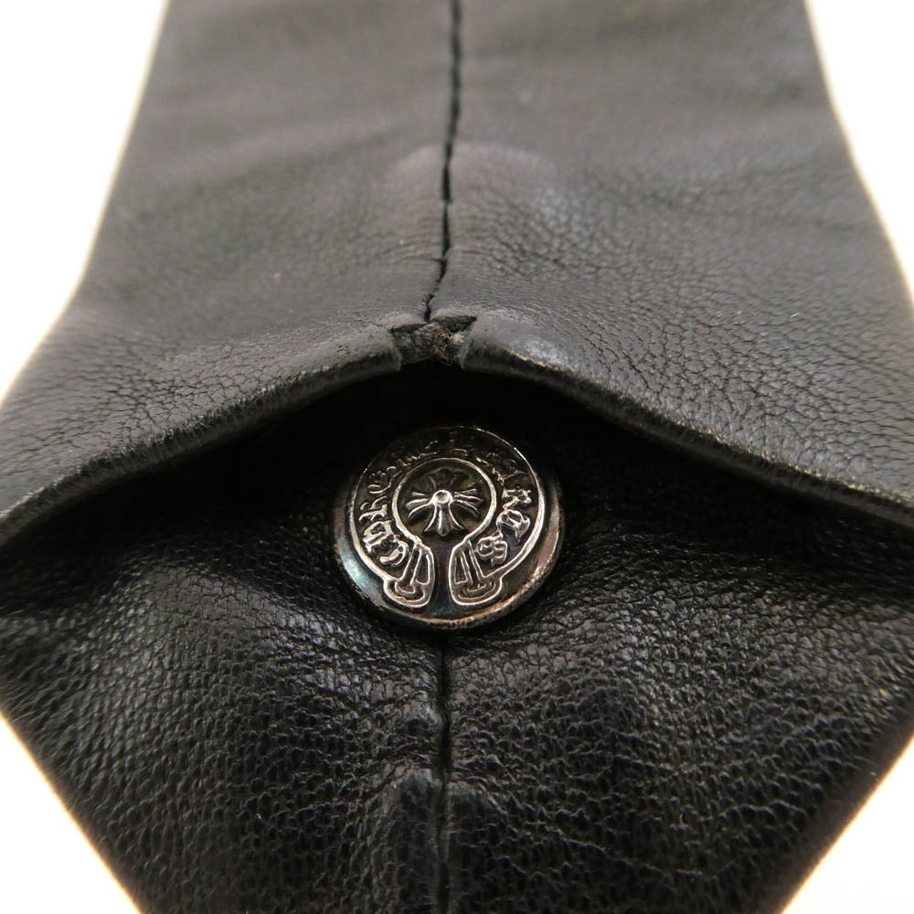 CHROME HEARTS クロムハーツ（原本有） TIE NEK SKNNY LTHR レザー ナロータイ ダガー ネクタイ ブラック系【中古】