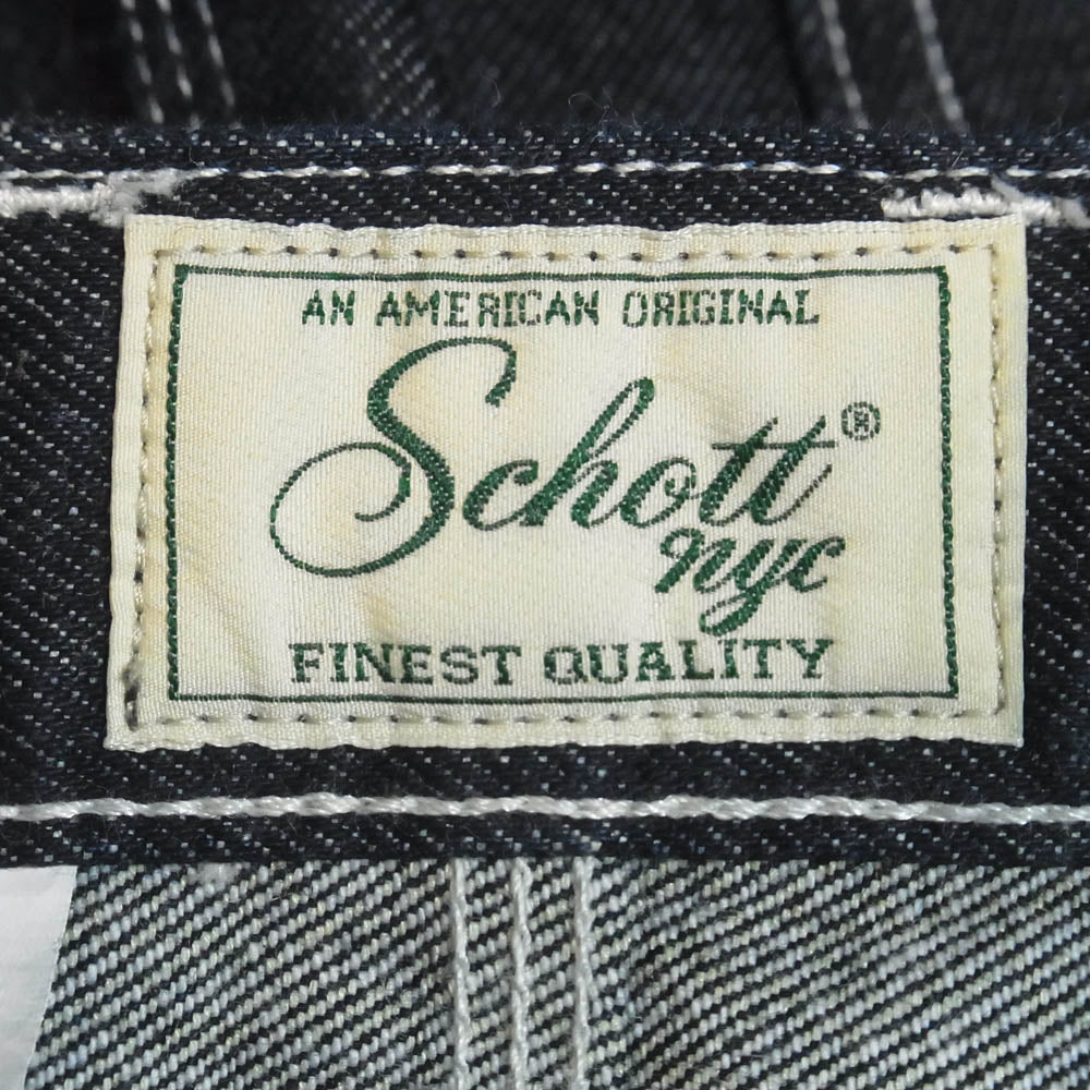 schott ショット 25AW 782-5911005 926 FP WIDE DENIM PANTS インディゴブルー系 34【美品】【中古】