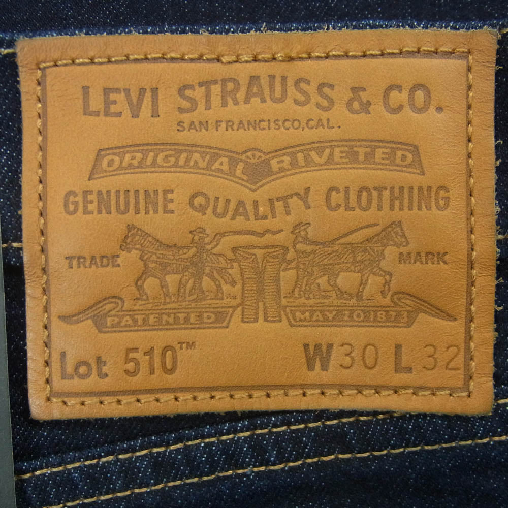 Levi's リーバイス 05510-0736 プレミアム 510 スキニー フィット ストレッチ デニム パンツ インディゴブルー系 W30 L32【新古品】【未使用】【中古】