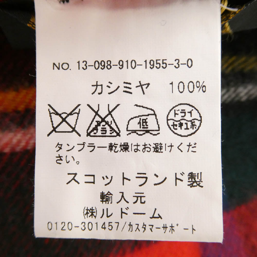 Glen Prince グレンプリンス タータンチェック カシミヤ フリンジ マフラー マルチカラー系【中古】