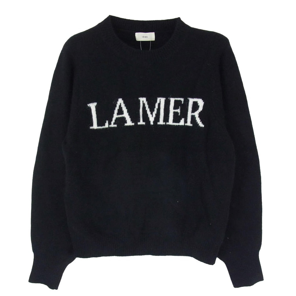 IENA イエナ ラクーンMIX LAMER ロゴ ニット セーター ブラック系 サイズ表記無【中古】