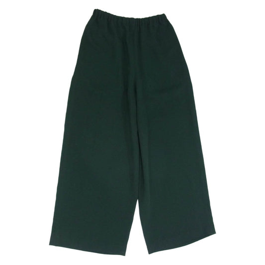 ENFOLD エンフォルド ダブルクロス リラックス ワイドパンツ グリーン系 34【中古】