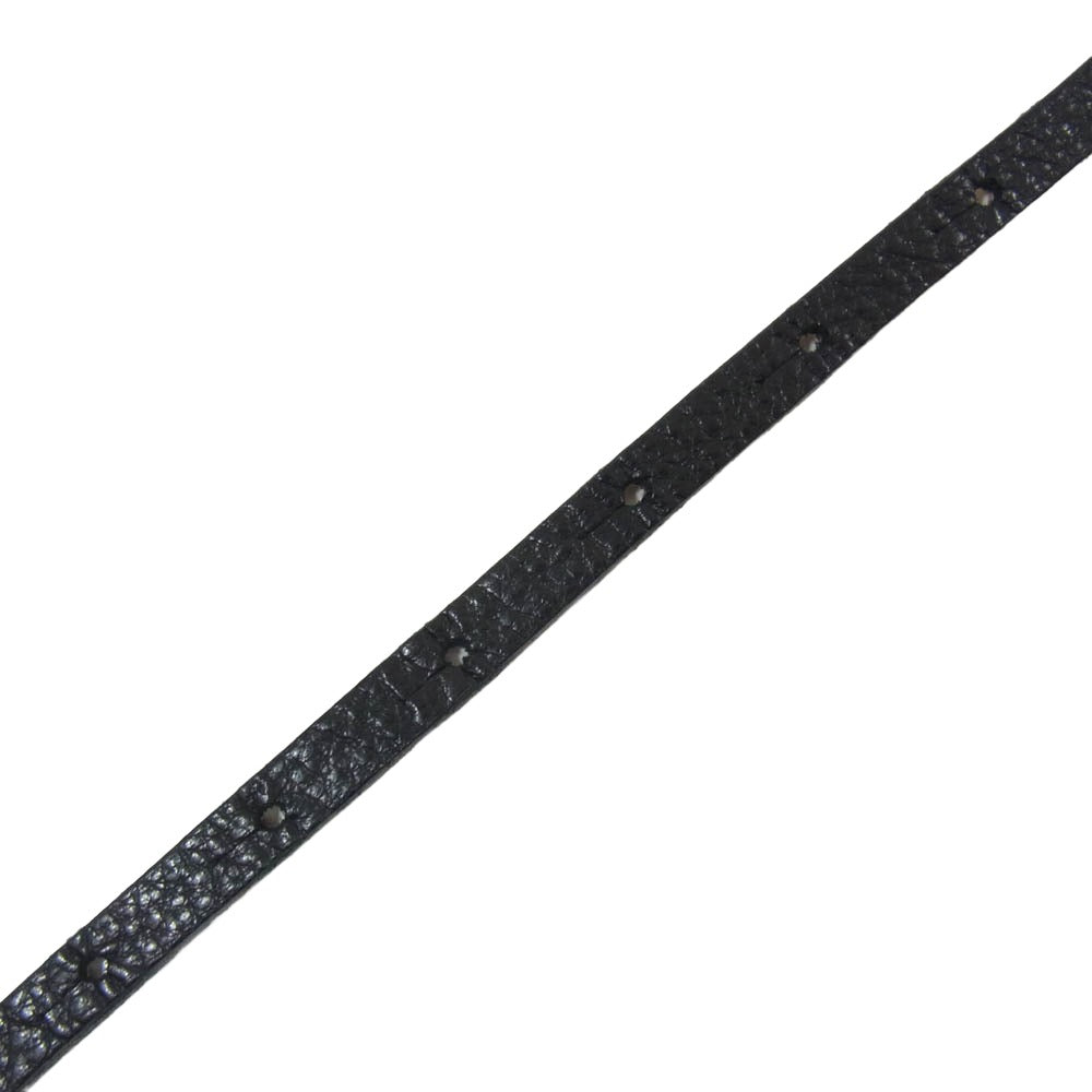 ビーローザベルト メタルバックル ナロー レザー ベルト ブラック系【中古】