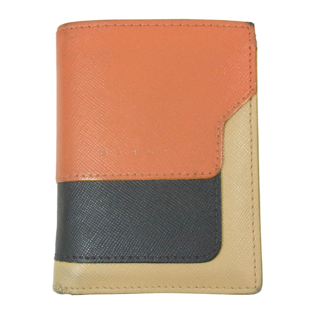 MARNI マルニ 19AW PFMOQ14U13 バイフォールドウォレット レザー 財布 サイフ ブラウン系【中古】