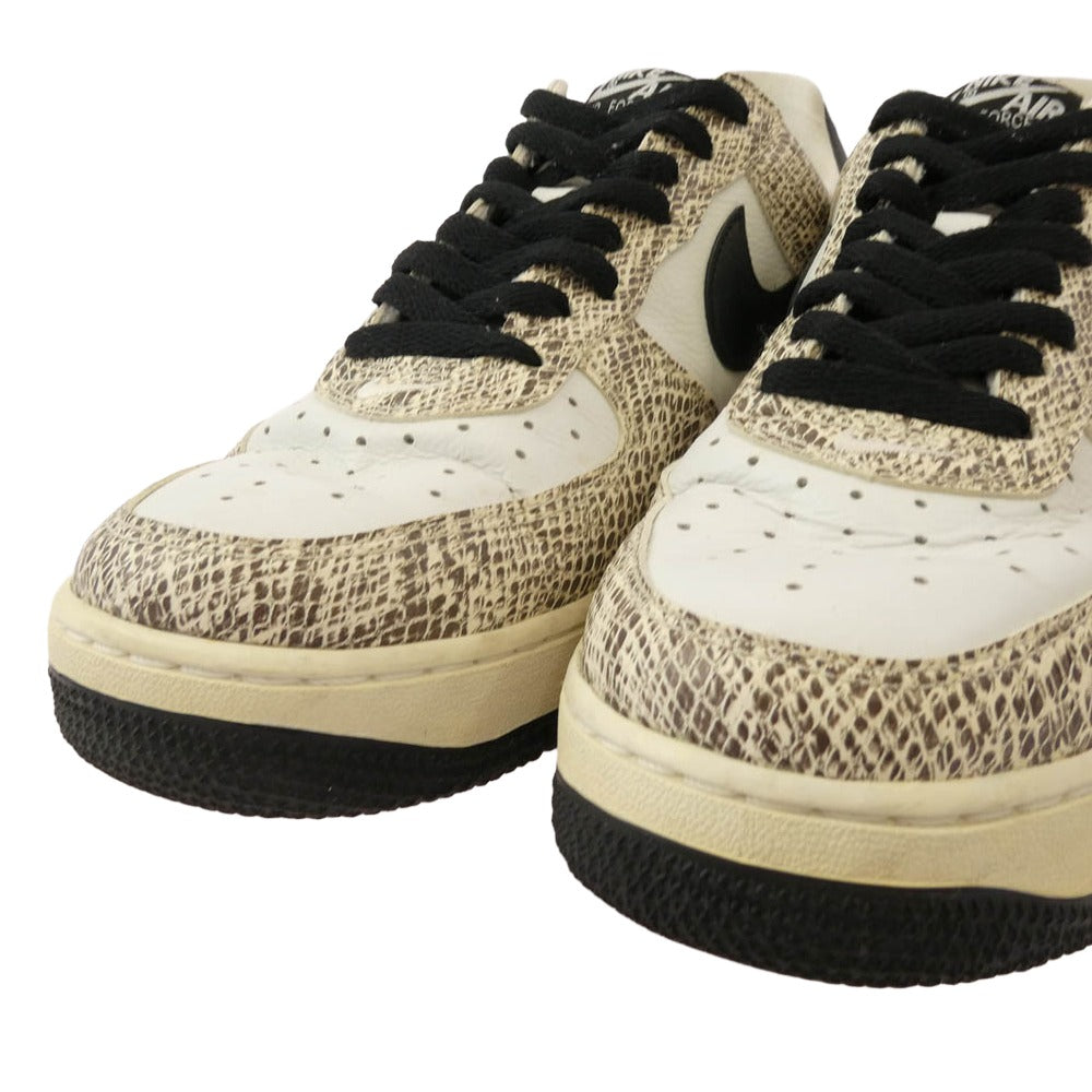 NIKE ナイキ 845053-104 AIR FORCE1 LOW RETRO COCOA SNAKE エアフォース スネイク ベージュ系 ブラウン系 27cm【中古】
