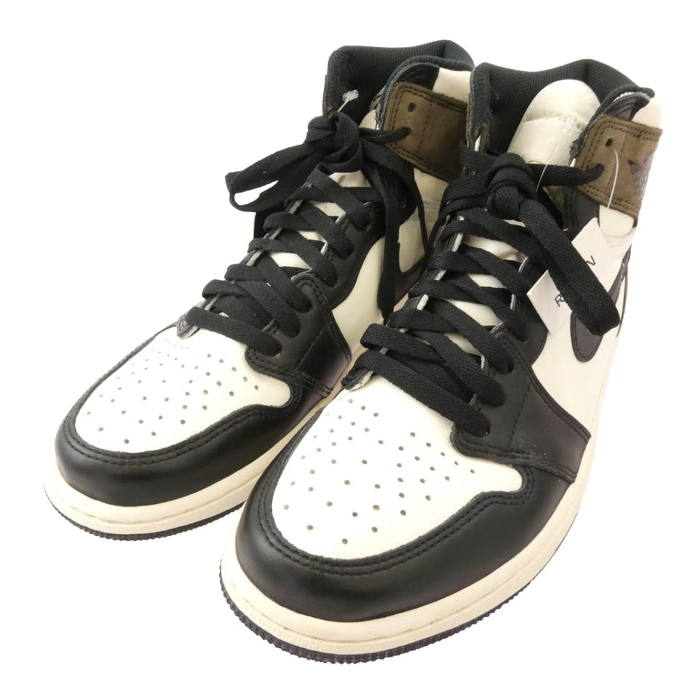 NIKE ナイキ 555088-105 AIR JORDAN1 RETRO HIGH OG DARK MOCHA エアジョーダン ダークモカ ブラック系 ブラウン系 27cm【美品】【中古】