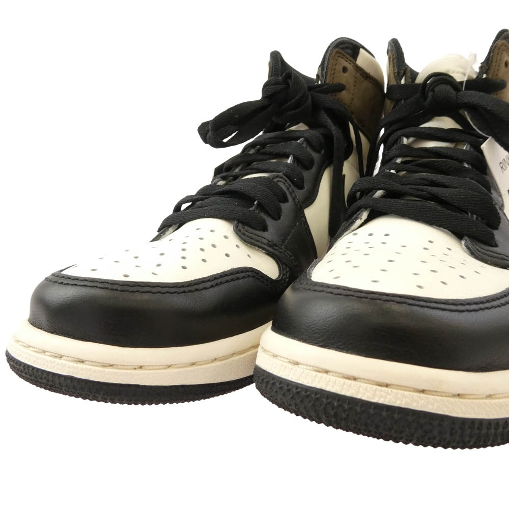 NIKE ナイキ 555088-105 AIR JORDAN1 RETRO HIGH OG DARK MOCHA エアジョーダン ダークモカ ブラック系 ブラウン系 27cm【美品】【中古】