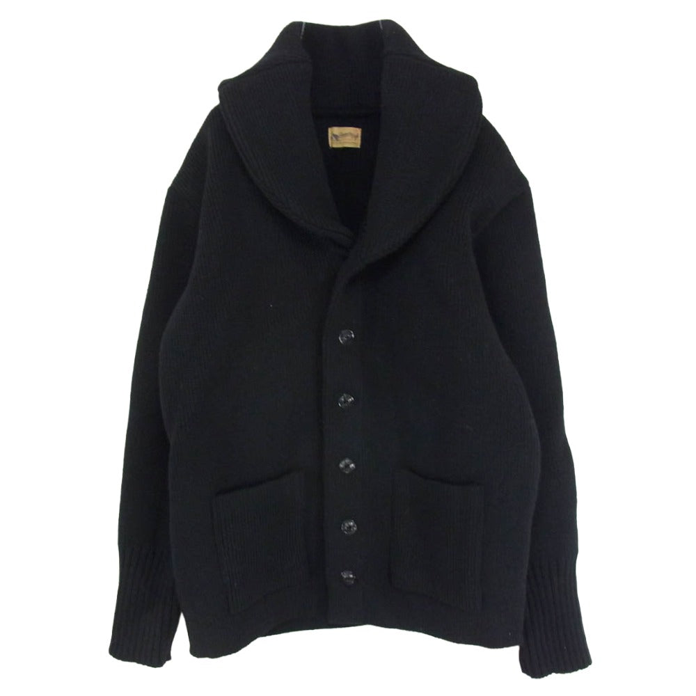 グルービンハイ 40'S Cardigan ウール ショールカラー カーディガン ブラック系 S【中古】