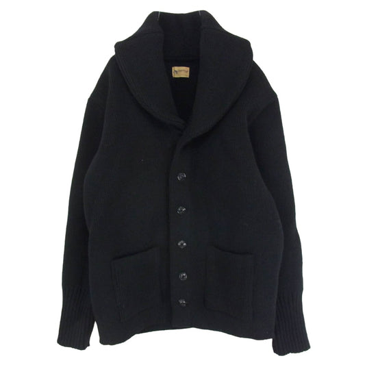 グルービンハイ 40'S Cardigan ウール ショールカラー カーディガン ブラック系 S【中古】