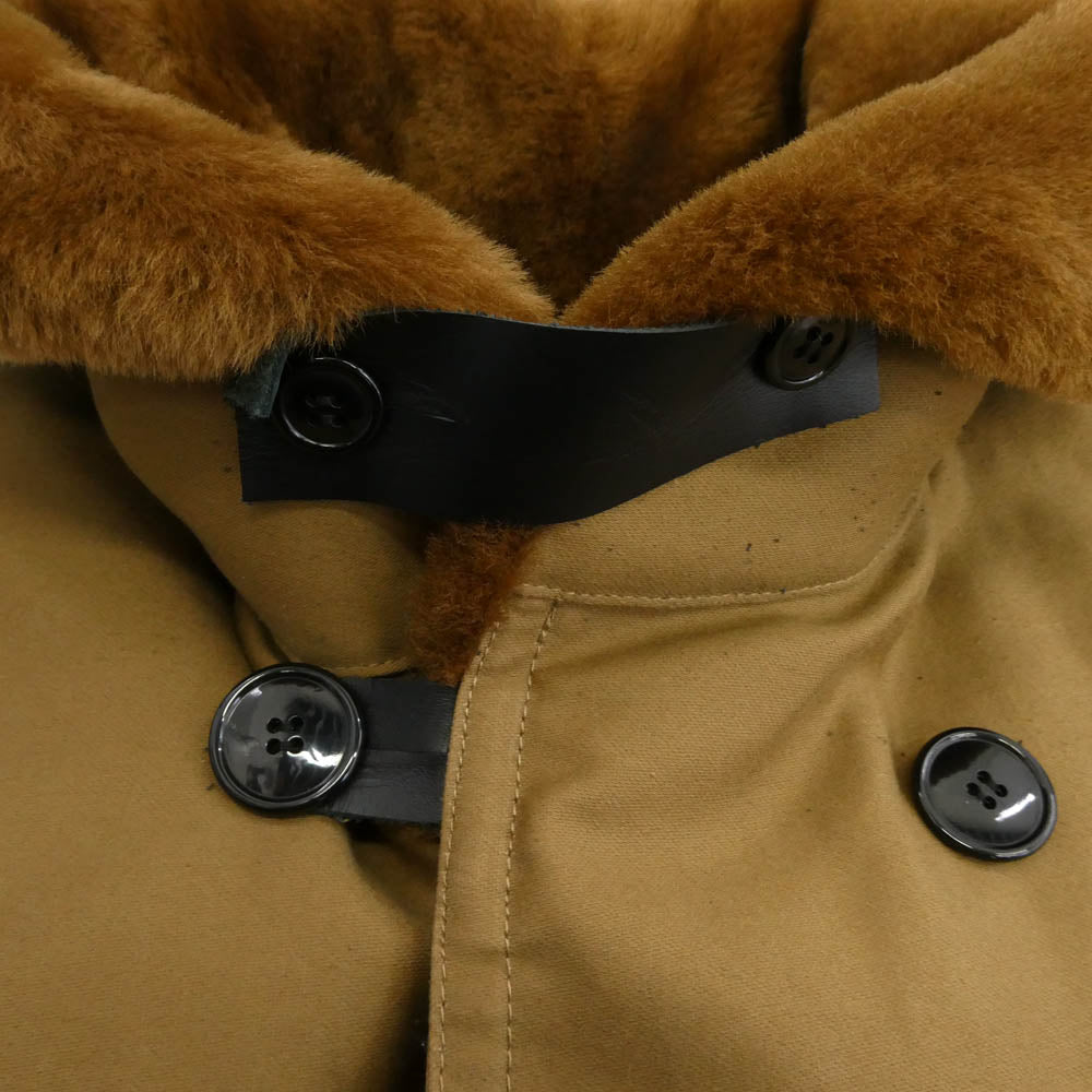 グルービンハイ Sheepskin Coat シープ スキン リアル ムートン コート ライトブラウン系 M【中古】