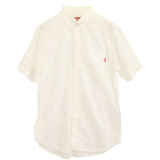 Supreme シュプリーム 13SS Cruise Shirt クルーズ ボタンダウン 半袖 シャツ オフホワイト系 M【中古】