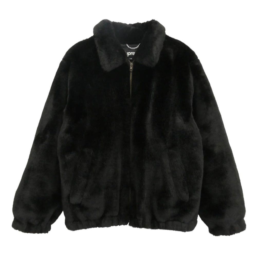 Supreme シュプリーム 17SS Faux fur Bomber Jacket フェイク ファー ボンバー ジャケット ブラック系 M【中古】