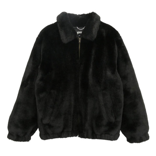 Supreme シュプリーム 17SS Faux fur Bomber Jacket フェイク ファー ボンバー ジャケット ブラック系 M【中古】