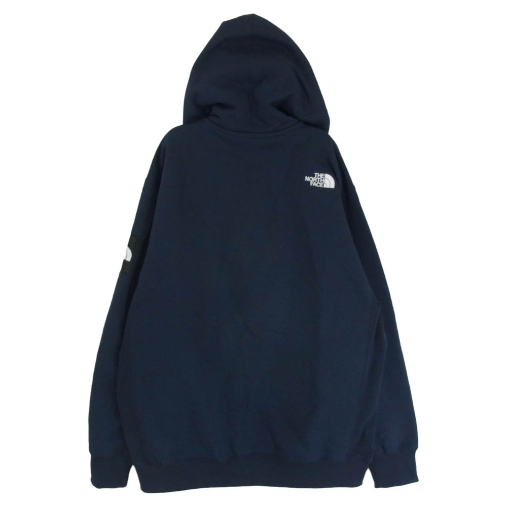 THE NORTH FACE ノースフェイス NT62349 SQUARE LOGO FULLZIP スクエア ロゴ フルジップ フーディー パーカー ネイビー系 L【極上美品】【中古】