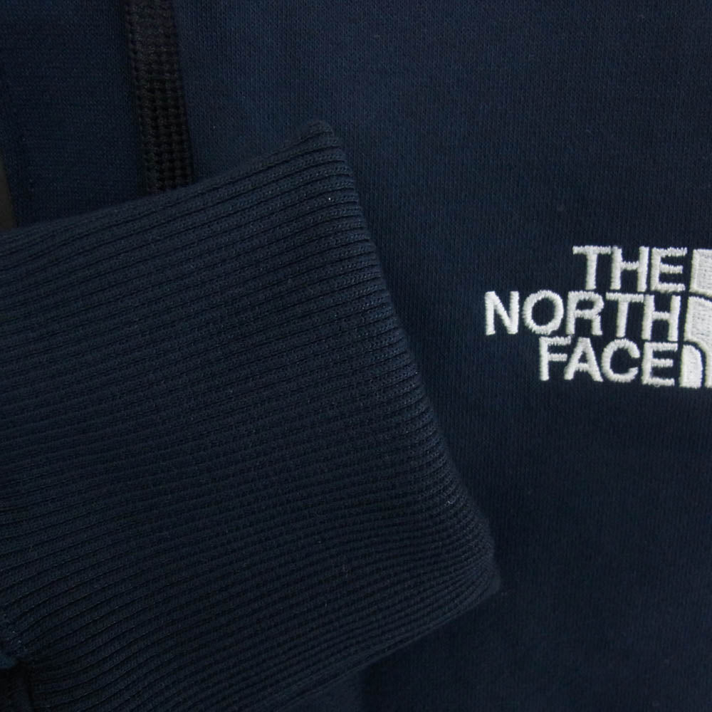 THE NORTH FACE ノースフェイス NT62349 SQUARE LOGO FULLZIP スクエア ロゴ フルジップ フーディー パーカー ネイビー系 L【極上美品】【中古】