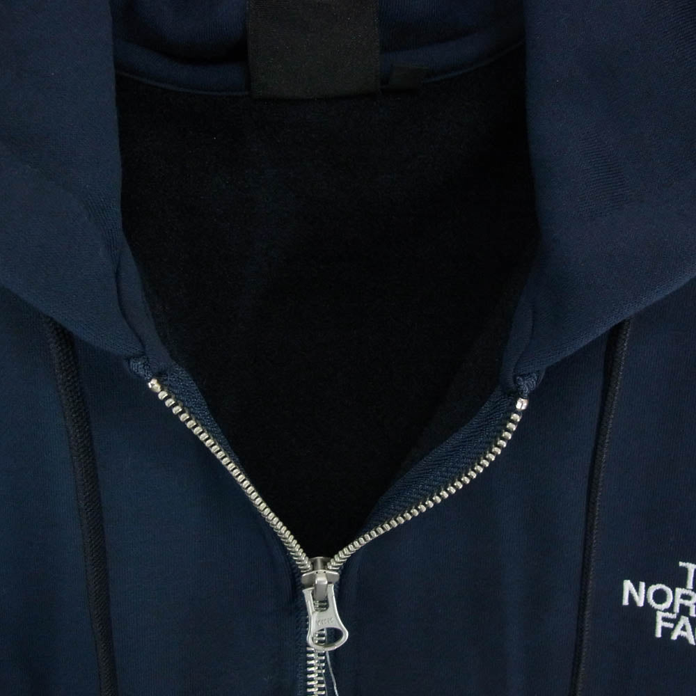 THE NORTH FACE ノースフェイス NT62349 SQUARE LOGO FULLZIP スクエア ロゴ フルジップ フーディー パーカー ネイビー系 L【極上美品】【中古】