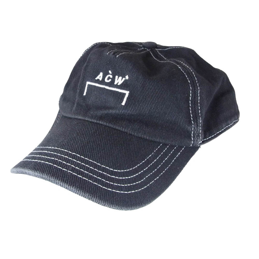ア コールド ウォール Baseball CAP ロゴ刺繍 ベースボール キャップ ブラック系【中古】