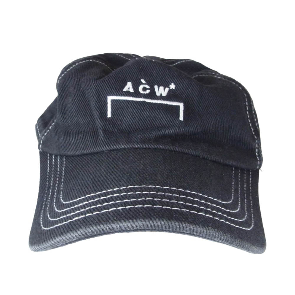 ア コールド ウォール Baseball CAP ロゴ刺繍 ベースボール キャップ ブラック系【中古】