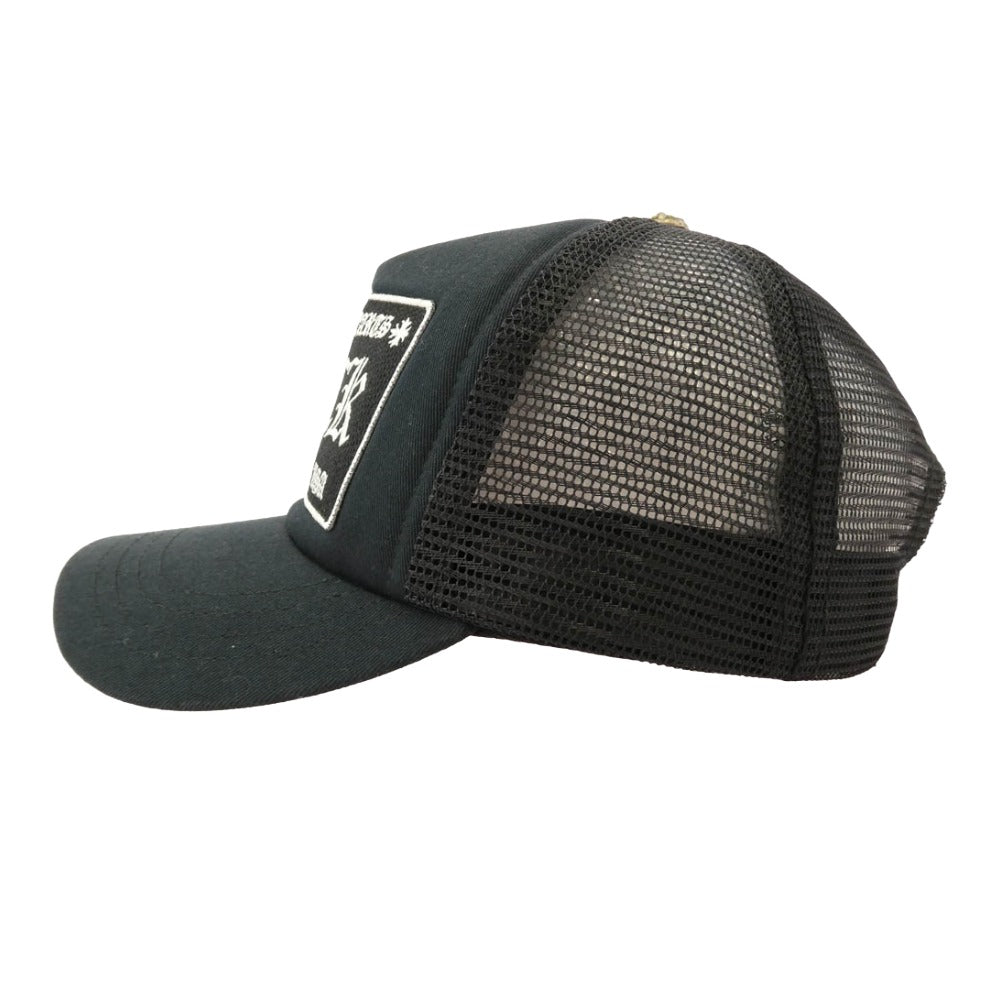 CHROME HEARTS クロムハーツ（原本無） FUCK TRACKER CAP ファックパッチ メッシュ トラッカーキャップ ブラック系 one size【中古】