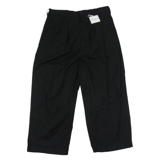 COMME des GARCONS HOMME コムデギャルソンオム AD2023 HL-P011-051 綿ツイル 2タック イージー パンツ ブラック系 S【中古】