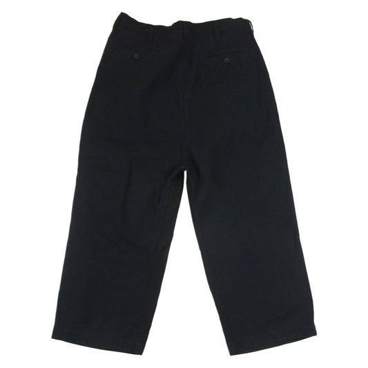 COMME des GARCONS HOMME コムデギャルソンオム AD2023 HL-P011-051 綿ツイル 2タック イージー パンツ ブラック系 S【中古】