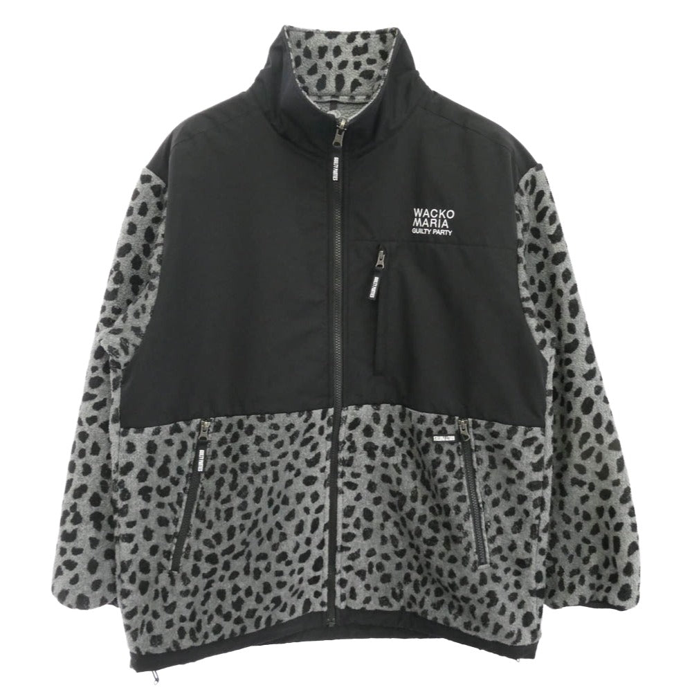 WACKO MARIA ワコマリア 20AW 20FW-WMO-OD07 LEOPARD BOA FLEECE JACKET レオパード柄 ボア フリースジャケット ブラック系 M【中古】
