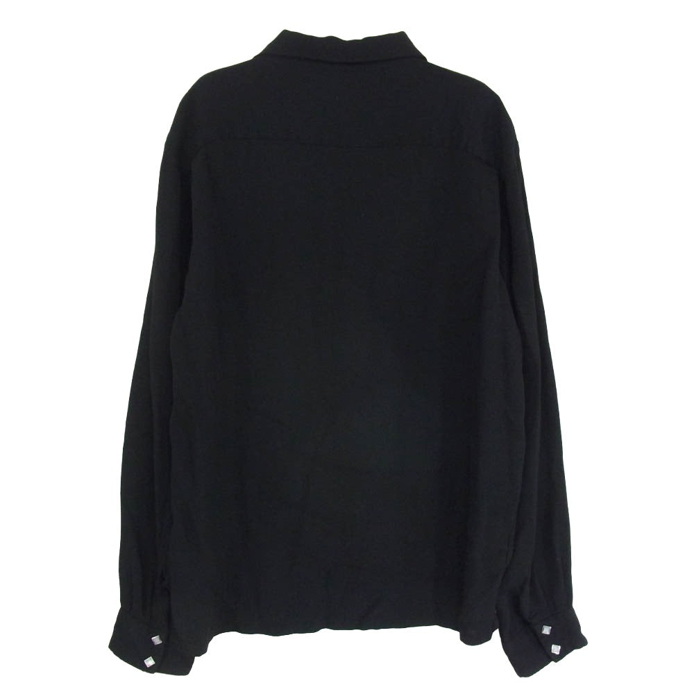TENDERLOIN テンダーロイン T-RAYON WESTERN SHT レーヨン ウエスタン 長袖 オープンカラーシャツ ブラック系 S【中古】