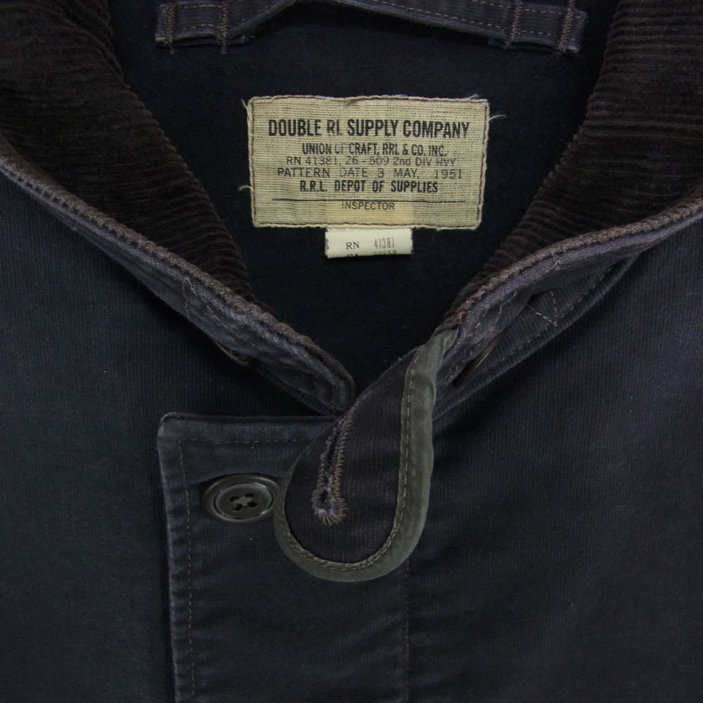 RRL ダブルアールエル ジャングルクロス デッキジャケット ネイビー系 L【中古】