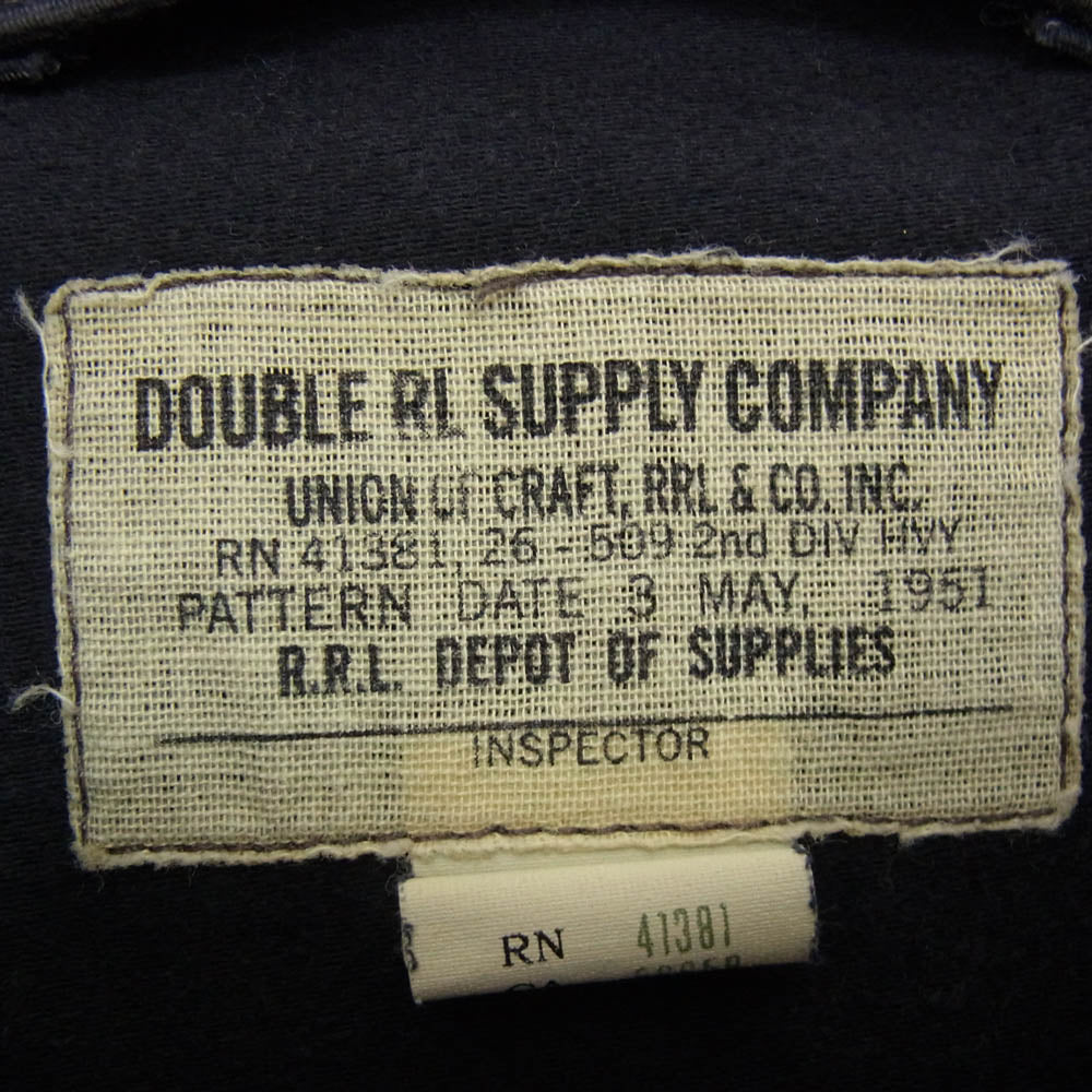 RRL ダブルアールエル ジャングルクロス デッキジャケット ネイビー系 L【中古】